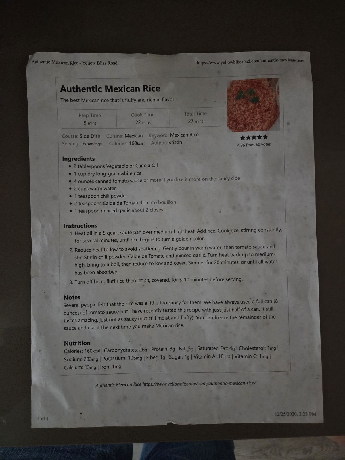 Authentic Mexican Rice