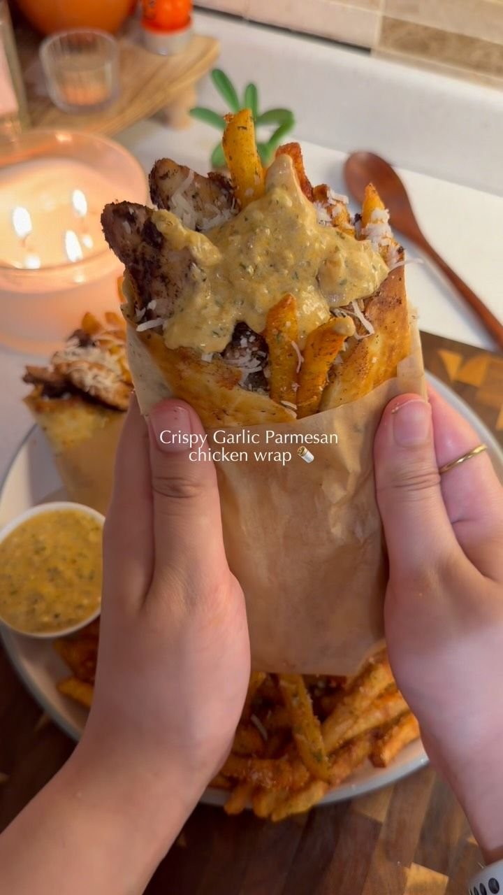 Crispy Garlic Parmesan Chicken Wrap