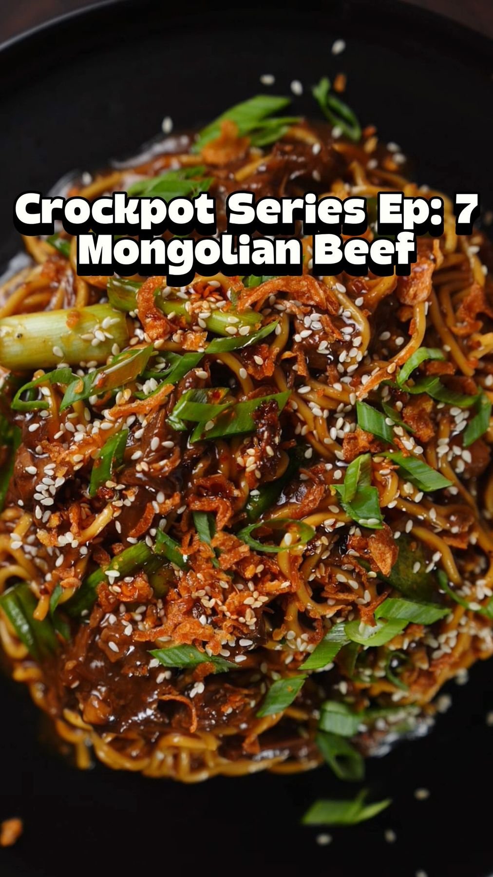 Crockpot Mongolian Beef and Noodles
