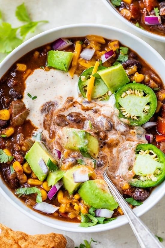 Easy Black Bean Vegetarian Chili